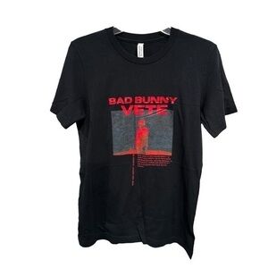 BELLA CANVAS BAD BUNNY “VETE” graphic logo T-shirt size small